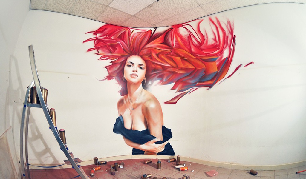 Telmo Miel, murales hiperrealistas